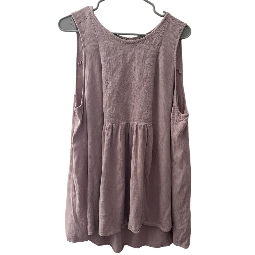 Torrid tan peplum top
